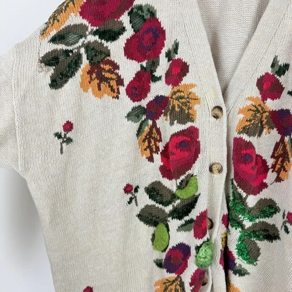 Vintage Maggie Lawrence Floral Knit Cardigan
Oversized Beige Grannycore - Picture 5 of 6